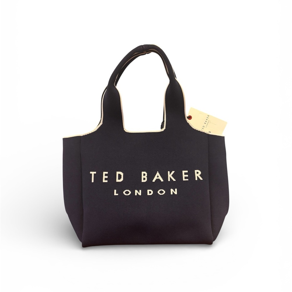 NWT Ted Baker Navy Logo-Embroidered Tote Bag With Strap